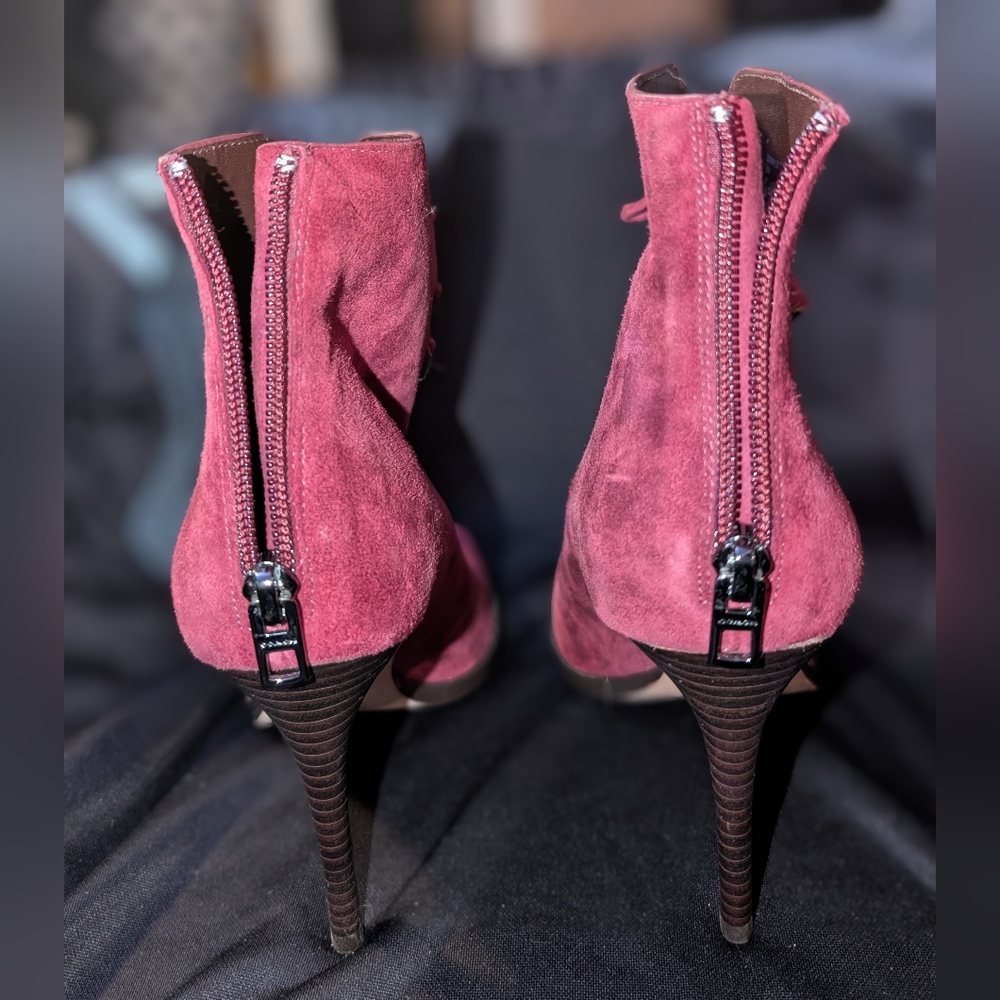 Coach Fuchsia Suede Heels